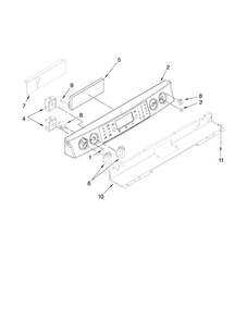 Part Location Diagram of W10206077 Whirlpool Control Panel -  White