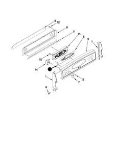 Control Panel Parts Diagram and Parts List for MER6751AAS24  Maytag Range