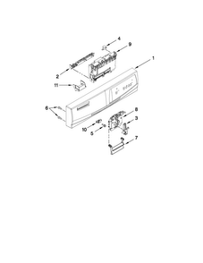 Control Panel And Latch Parts Diagram and Parts List for CUD6710XQ2  Crosley Dishwasher