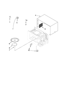 Microwave Oven Cavity Parts Diagram and Parts List for JMW9330DAB16  Jenn-Air Microwave Oven Combo