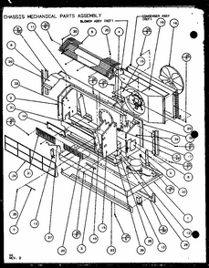 Chassis Mechanical Parts Assembly (ptc15300e/p9999722r) (ptc15400e/p9806722r) (ptc15300ec/p9811722r) (ptc15400ec/p9872422r) Diagram and Parts List for PTC12400EC P9872429R Amana Air Conditioner