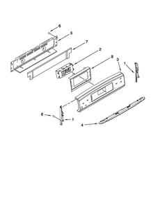 Control Panel Parts Diagram and Parts List for JDR8880RDB1  Jenn-Air Range