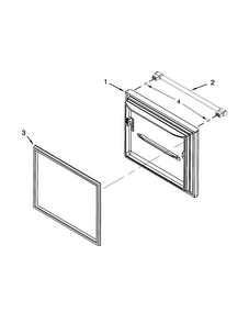 Freezer Door Parts Diagram and Parts List for MBF2258DEE00  Maytag Refrigerator