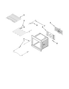 Internal Oven Parts Diagram and Parts List for JES9800CAF17  Jenn-Air Range