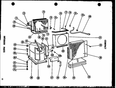Interior Parts Diagram and Parts List for 109-5JH P54390-82R Amana Air Conditioner