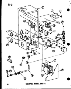 Control Panel Parts 3 Diagram and Parts List for EPCG3010-1B P67470-2C Amana Heater