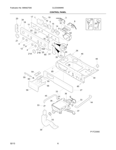 Control Panel Diagram and Parts List for CLCE500MW0  Maytag Dryer