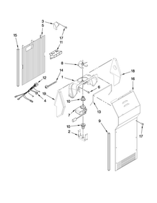 Air Flow Parts Diagram and Parts List for ASD2520WRW00  Amana Refrigerator
