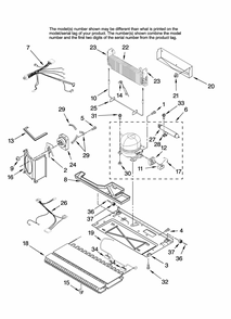 Unit Parts Diagram and Parts List for GB2026PEKW12  Amana Refrigerator