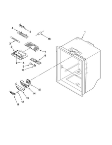 Refrigerator Liner Parts Diagram and Parts List for AB2526PEKW3  Amana Refrigerator