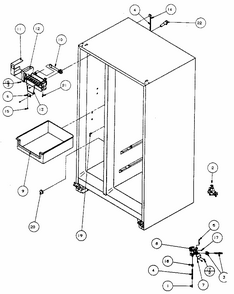 Factory Installed Ice Maker Diagram and Parts List for 596SBI20H P7836032W Kenmore Refrigerator