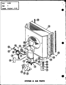 System And Air Parts 1 Diagram and Parts List for D54444-2C  Amana Air Conditioner