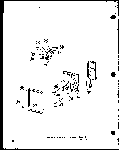 Upper Control Panel Parts Diagram and Parts List for RCC-3 P72771-2M Amana Microwave