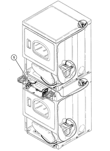 Harnesses 1 Diagram and Parts List for SSE807QF1500  Speed Queen Dryer