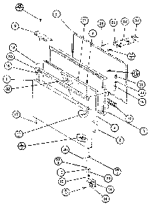 Freezer Door Diagram and Parts List for BW20K-P7812501W  Amana Refrigerator