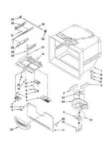 Freezer Liner Parts Diagram and Parts List for CB19G7B00B5  Crosley Refrigerator