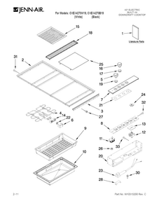 Cooktop Parts Diagram and Parts List for CVEX4270B19  Jenn-Air Cooktop