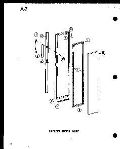 Freezer Door Assy Diagram and Parts List for SRI22E-1-C-P74870-26WC  Amana Refrigerator