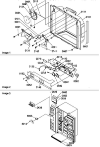 Ice/water Cavity/electronic Bracket/toe Grille Diagram and Parts List for SXD27TW-P1302801WW  Amana Refrigerator