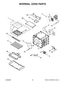 Internal Oven Parts Diagram and Parts List for JDRP430HL01  Maytag Range
