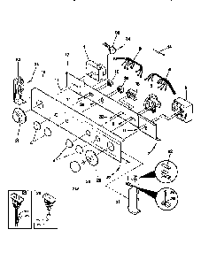 Control Panel Diagram and Parts List for 41799680200  Kenmore Washer Dryer Combo