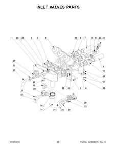 Part Location Diagram of W10654792 Whirlpool GASKET