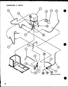 Compressor And Tubing 2 Diagram and Parts List for FADM3A P9851002C Amana Air Conditioner