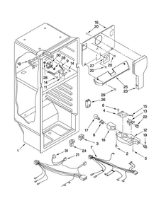 Liner Parts Diagram and Parts List for M5TXDWFXW00  Maytag Refrigerator