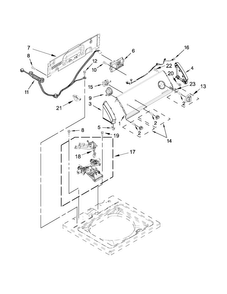 Controls And Water Inlet Parts Diagram and Parts List for CAW9244BW0  Crosley Washer