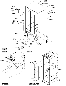 Cabinet Parts Diagram and Parts List for SQD25TW-P1190427WW  Amana Refrigerator