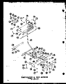 Evaporator & Fan Motor 18 Cu. Ft. Diagram and Parts List for T16J-P60178-1W  Amana Refrigerator