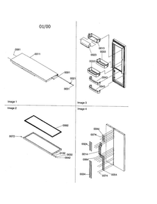 Refrigerator Door/door Trim/handles Diagram and Parts List for SX23VE-P1315401WE  Amana Refrigerator