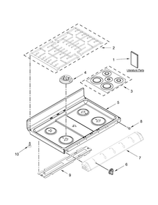Cooktop Parts Diagram and Parts List for MGT8720DE05  Maytag Range
