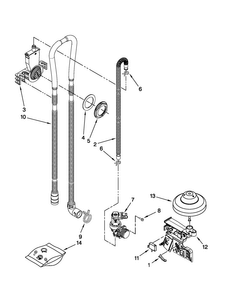 Fill, Drain And Overfill Parts Diagram and Parts List for MDB6769PAQ0  Maytag Dishwasher