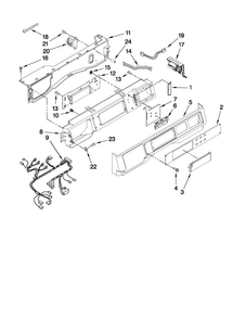 Control Panel Parts Diagram and Parts List for MHN30PDBGW0  Maytag Washer