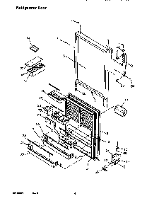 Refrigerator Door Diagram and Parts List for TR22S4E-P1196203WE  Amana Refrigerator