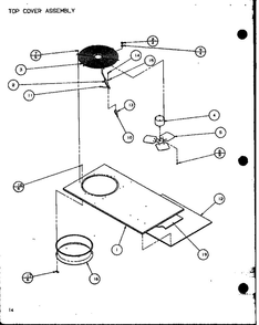 Top Cover Assembly 1 Diagram and Parts List for LOK501A P6484101C Amana Air Conditioner