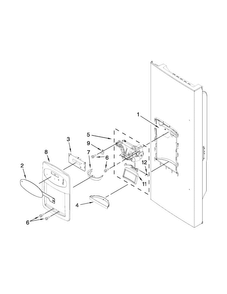 Part Location Diagram of W10445054 Whirlpool TRAY-DRIP