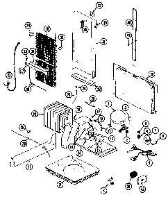 Unit Compartment & System Diagram and Parts List for GS24X8DA-DR83A  Maytag Refrigerator