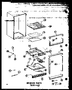 Section 3 Diagram and Parts List for ESRF-16W-AG-P60303-5WG  Amana Refrigerator