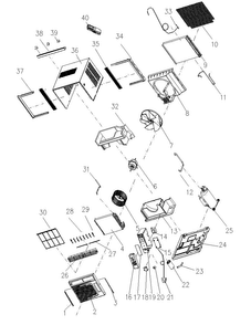 Cabinet Parts Diagram and Parts List for AW-05CR1FHU  Admiral Air Conditioner