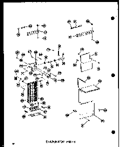 Evaporator Parts Diagram and Parts List for SDI22N-P60201-65W  Amana Refrigerator