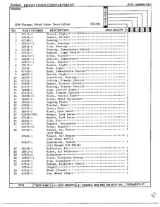 Fresh Food Compartment Page 2 Diagram and Parts List for 20591  Maytag Refrigerator