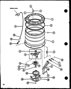 Section 6 Diagram and Parts List for LW2603 P1110504W W Amana Washer