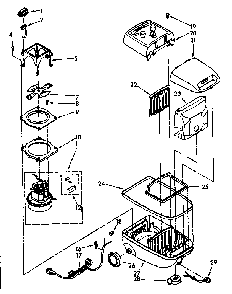 Vacuum Cleaner Parts Diagram and Parts List for 1162525080  Kenmore Canister Vacuum
