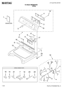 Part Location Diagram of W10201170 Whirlpool GUIDE, QUICK START