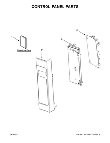 Control Panel Parts Diagram and Parts List for MMV4205FB0  Maytag Microwave