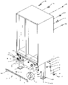 Drain And Rollers Diagram and Parts List for SZDE27N-P1162205W  Amana Refrigerator