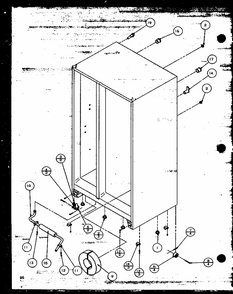 Rollers And Back Unit (sbi20mw/p1120102ww) (sbd20mw/p1120201ww) Diagram and Parts List for SBI20M-P1120202W  Amana Refrigerator