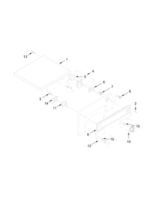 Top And Console Parts Diagram and Parts List for NEC3240FW0  Amana Dryer